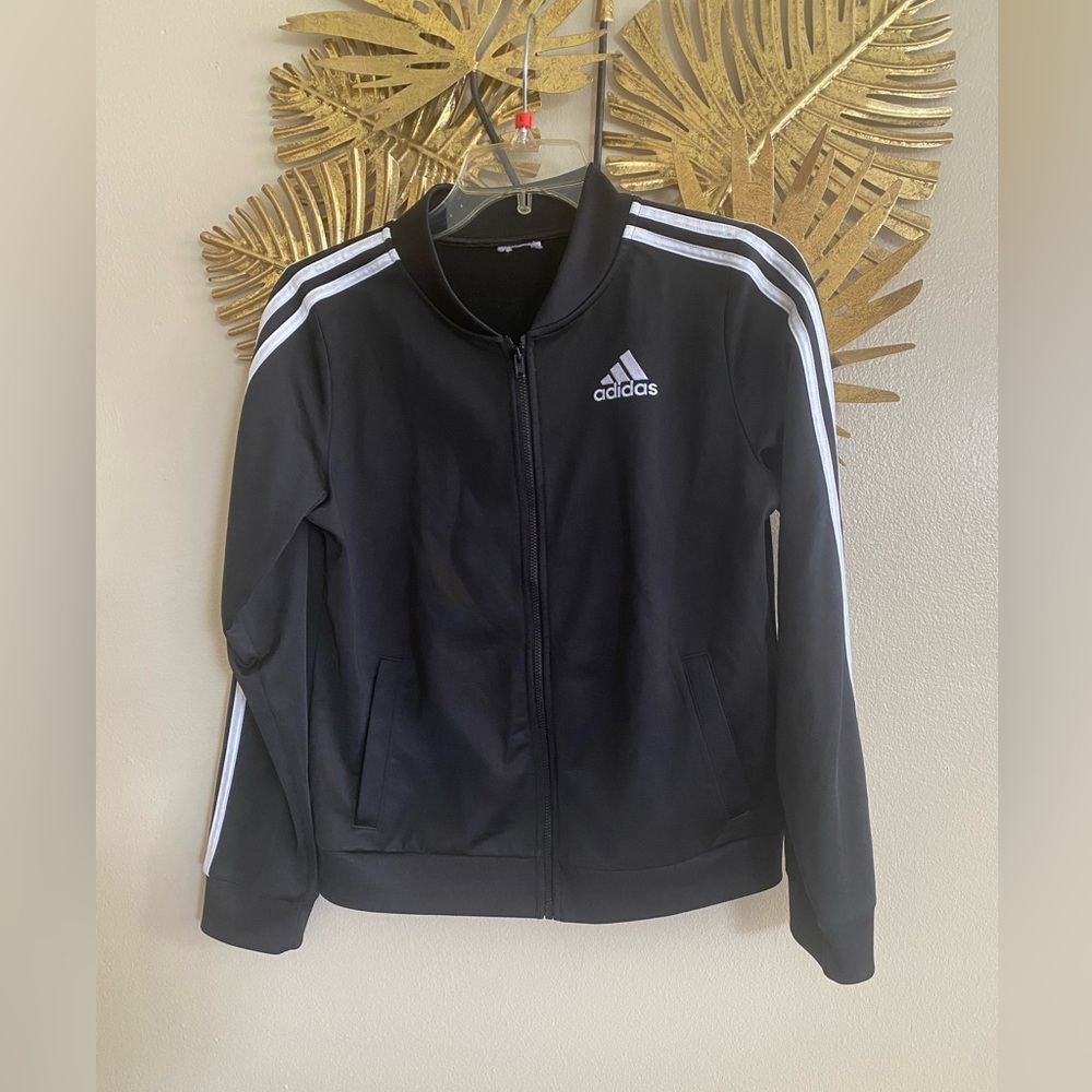 Adidas Black Jacket with White Logo